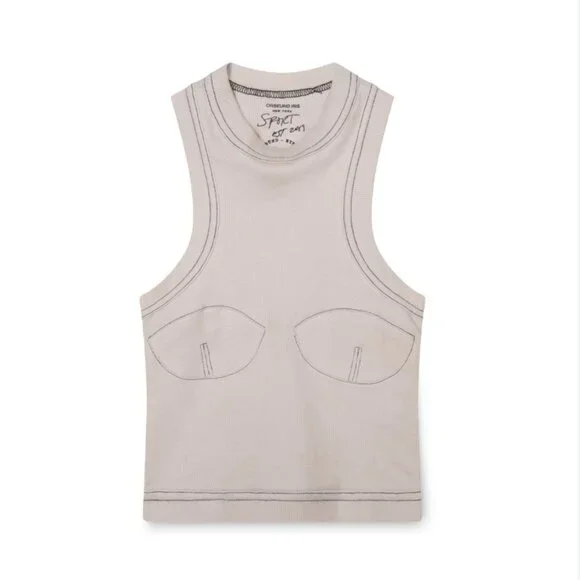 NWT Orseund Iris RACERBACK SPORT TANK OFF-WHITE - Picture 2 of 9